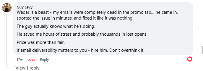 Email metrics dashboard